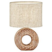 Fischer & Honsel Tischleuchte Hanke (25 W, L x B x H: 40 x 40 x 4 cm, Holzfarben, Beige, E14) | BAUHAUS