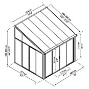 Palram – Canopia Wintergarten San Remo (B x T x H: 3,05 x 3 x 3,1 m, Anthrazitgrau) | BAUHAUS