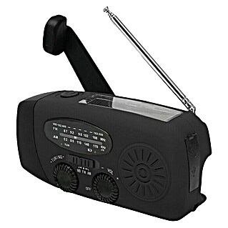 Radio mit Flashlight (Wasserfest, 12,8 x 6 x 4,5 cm, Schwarz)