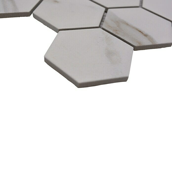 Mozaïektegel Zeshoek CIM HX5 CT (28,1 x 32,5 cm, Wit, Mat) | BAUHAUS