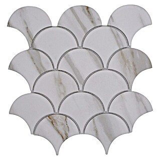Mozaik pločica Fächer Calacatta CIM FS CT (27,3 x 25,9 cm, Bijela, Mat)