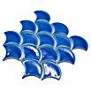 Mosaikfliese Fächer Ice Crackle FS IC3 (27,3 x 25,9 cm, Dunkelblau, Glänzend) | BAUHAUS