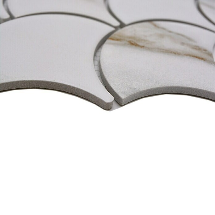 Mozaik pločica Fächer Calacatta CIM FS CT  (27,3 x 25,9 cm, Bijela, Mat) | BAUHAUS