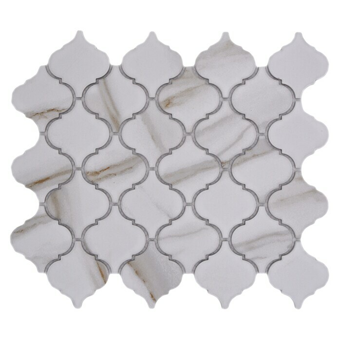 Mosaikfliese Florentiner Calacatta CIM CLP CT (24,5 x 29,3 cm, Weiß, Matt)