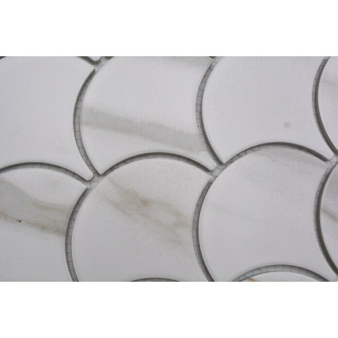Mozaik pločica Fächer Calacatta CIM FS CT  (27,3 x 25,9 cm, Bijela, Mat) | BAUHAUS