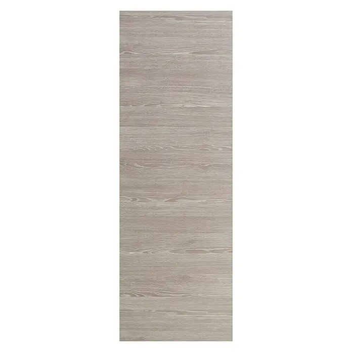 Solid Elements Hoja de puerta Roble Finlandés - 62,5 x 203 cm, Roble oscuro, Maciza - Imagen de una puerta de madera con un patrón de grano horizontal en tonos grises, ideal para interiores modernos.