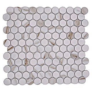 Mozaïektegel Knoop Calacatta CTG (33 x 31,2 cm, Wit, Mat)