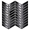 Mosaikfliese Chevron Uni CHEV 39 (30,3 x 28,9 cm, Schwarz, Glänzend) | BAUHAUS