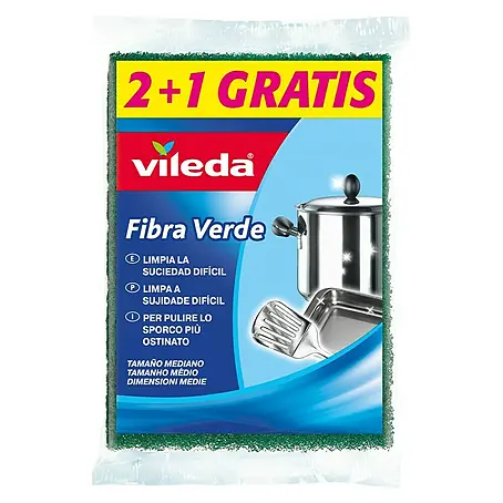 Vileda  Estropajo Multiusos Fibra verde