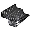 Mosaikfliese Chevron Uni CHEV 39 (30,3 x 28,9 cm, Schwarz, Glänzend) | BAUHAUS