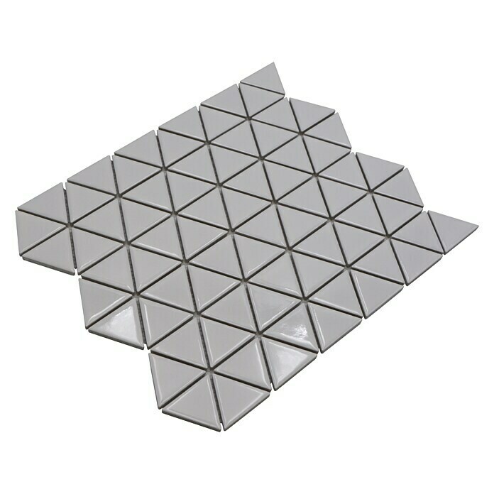Mozaïektegel Driehoek Uni CG TR 51 (29,1 x 25,2 cm, Wit, Glanzend) | BAUHAUS