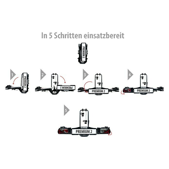 Eufab Fahrradträger Premium 2Geeignet für: E-Bikes, Traglast: 60 kg Detail Shot