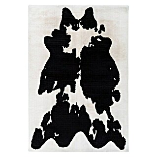 Kayoom Hochflorteppich Kuh (Weiß/Schwarz, 160 x 120 cm, 100 % Polyester)