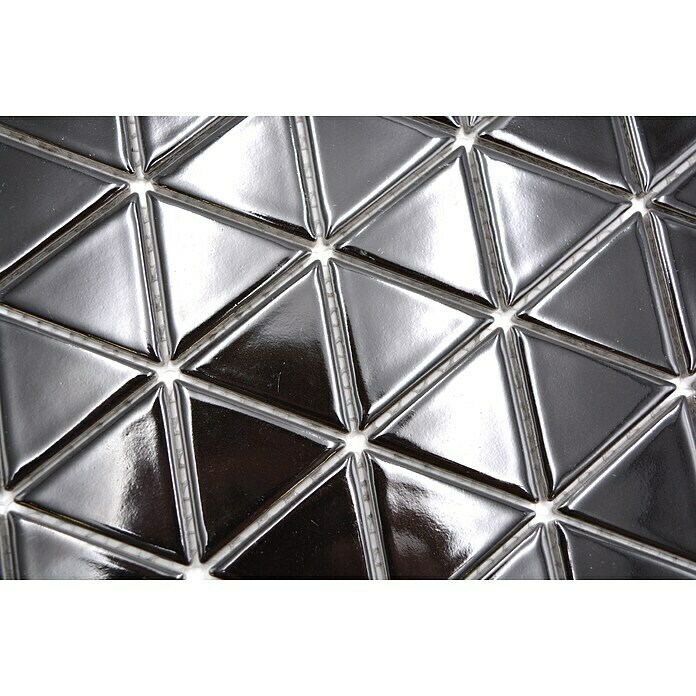 Mozaïektegel Driehoek Uni CG TR 59 (29,1 x 25,2 cm, Zwart, Glanzend) | BAUHAUS