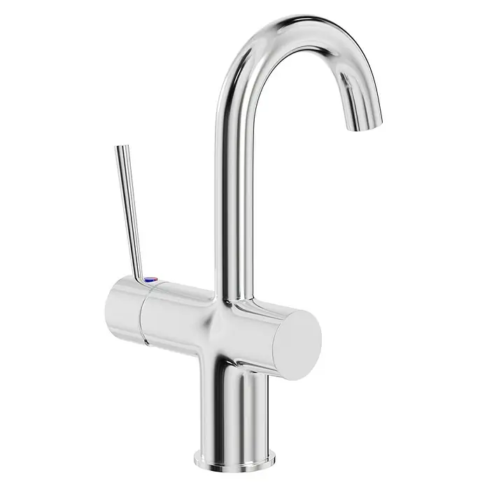Camargue Merida Waschtischarmatur - Chrom, Glänzend, U-Auslauf - Moderner Chrom-Wasserhahn mit gebogenem Auslauf und Hebel, ideal für stilvolle Badezimmer und Küchen.
