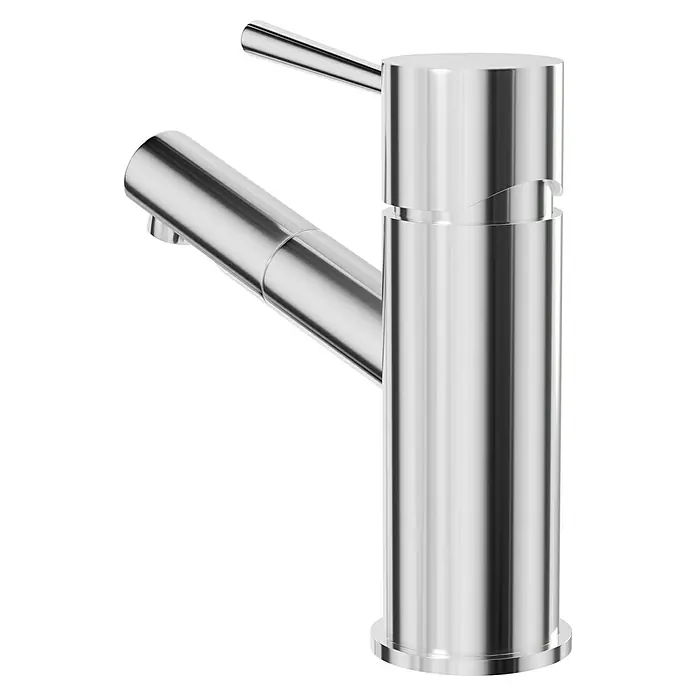 Camargue Merida Waschtischarmatur - Höhe: 18,5 cm, Chrom, Glänzend - Glänzender, moderner Wasserhahn mit klaren Linien und minimalistischem Design für zeitgemäße Badezimmer.