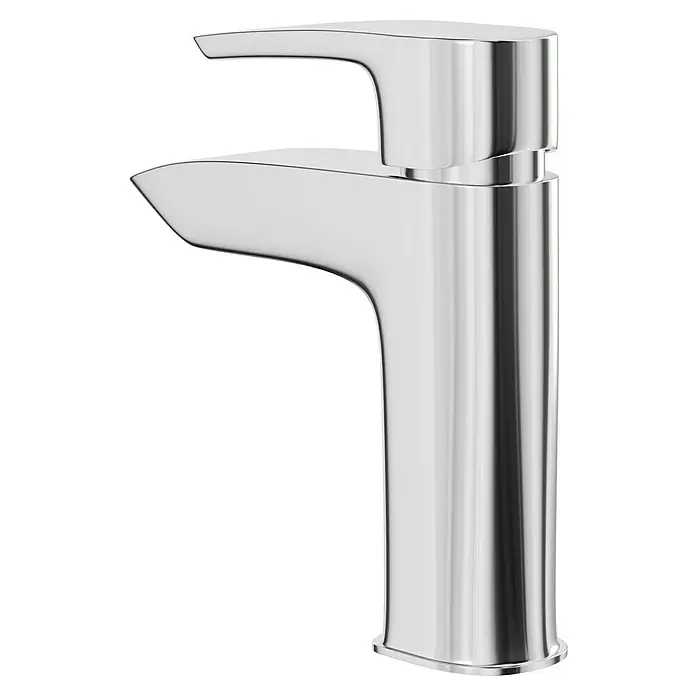 Camargue Waschtischarmatur Queen - Chrom, Glänzend - Nahaufnahme einer modernen, glänzenden Chrom-Wasserhahnarmatur, die elegantes Design und Funktionalität für jedes Badezimmer vereint.