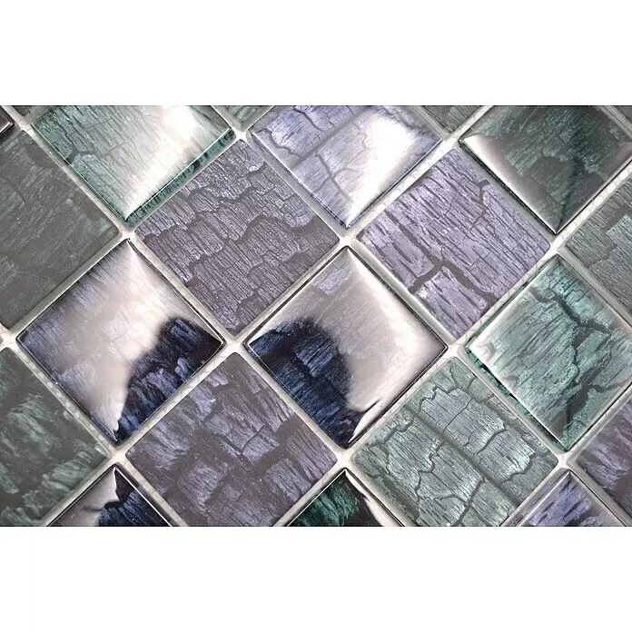 Mosaikfliese Quadrat Crystal XCM PF59 - 30 x 30 cm, Mehrfarbig, Glänzend - Detailaufnahme