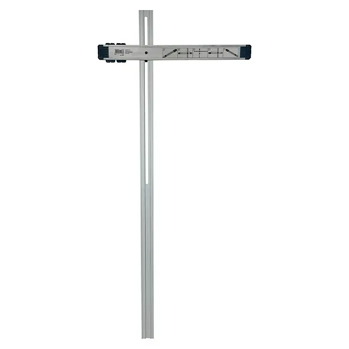 Wisent Anreißwinkel - 1.200 mm - Bild eines T-förmigen Werkzeugs aus Aluminium, das für präzise Messungen und Markierungen in verschiedenen Anwendungen verwendet wird.