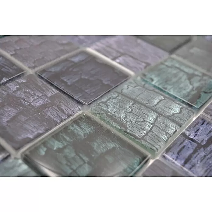 Mosaikfliese Quadrat Crystal XCM PF59 - 30 x 30 cm, Mehrfarbig, Glänzend - Detailaufnahme