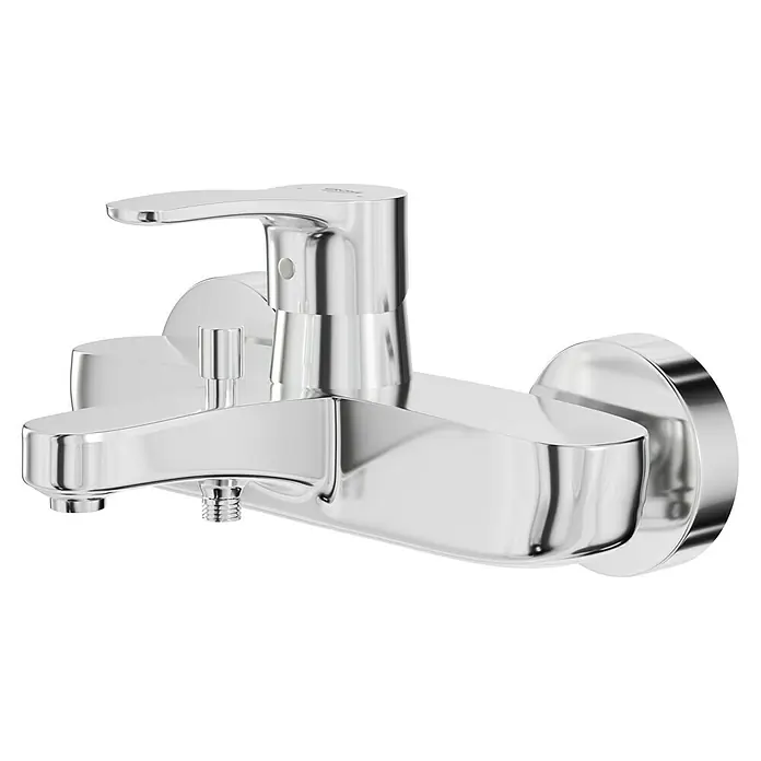 Grohe Eurostyle Cosmopolitan Badewannenarmatur - Ausladung Armatur: 173 mm, Chrom, Glänzend - Glänzender, silberner Wasserhahn für Badezimmer mit Einhebelmischer, ideal für moderne Waschbecken oder Badewannen.