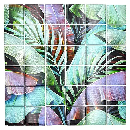 Mosaikfliese Quadrat Crystal Rain Forest XCM RF09
