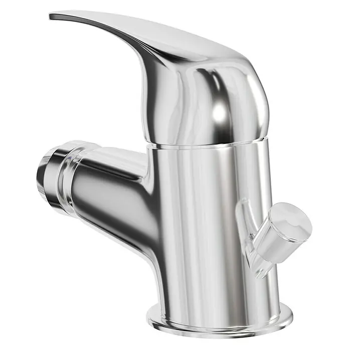 Mixomat Sirani Bidetarmatur - Chrom, Glänzend - Glänzender Chrom-Wasserhahn mit elegantem Auslauf und seitlichem Bedienhebel, perfekt für moderne Badezimmer.