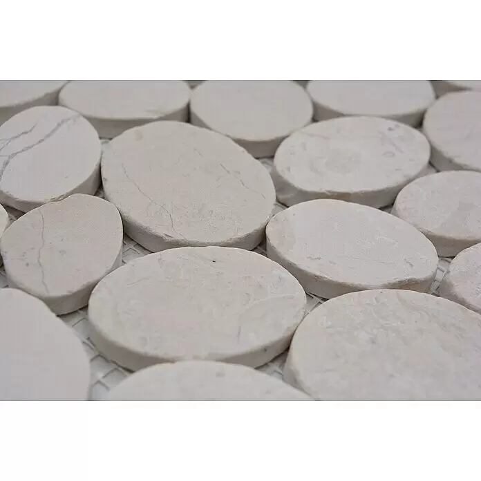 Mosaikfliese Kiesel XKS INWS - 30,5 x 30,5 cm, Moon Stone, Matt - Detailaufnahme