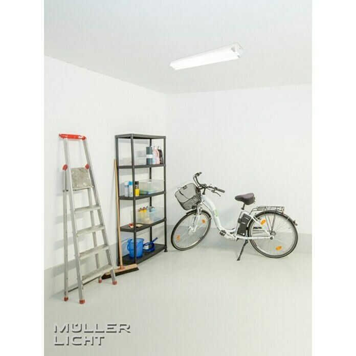 Müller-Licht LED-Wand- & Deckenleuchte Basic 2 (60 W, Weiß, L x B x H: 120 x 7,5 x 5 cm)