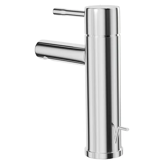 Grohe Essence New Waschtischarmatur S-Size - Höhe: 20,8 cm, Chrom, Glänzend - Glänzender, moderner Wasserhahn mit Hebel und seitlichem Ventil für Badezimmer oder Küche. Zeitgemäße Armatur.