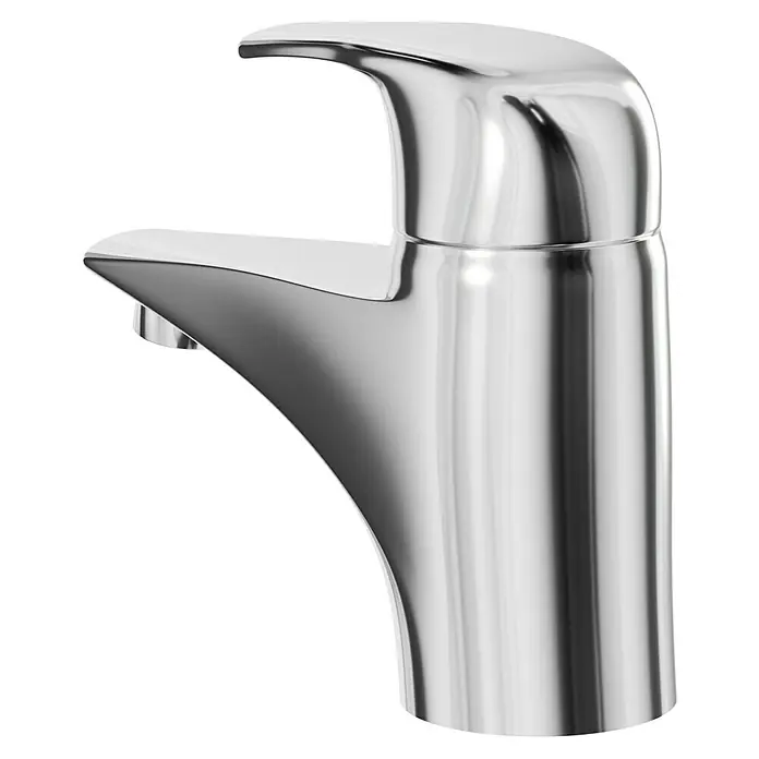 Camargue Waschtischarmatur Fusion - Chrom, Glänzend - Glänzender, moderner Wasserhahn mit schlankem Design und eleganten Kurven. Ideal für ein stilvolles Badezimmer.