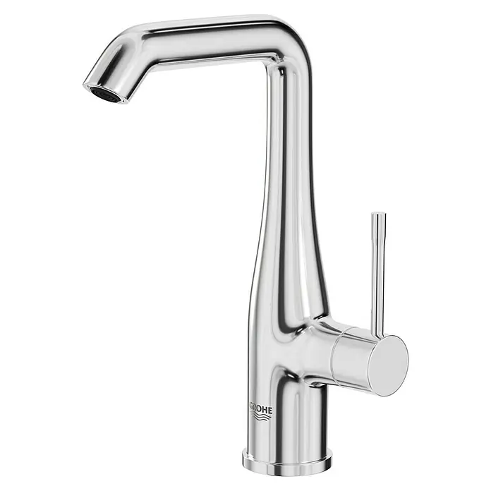 Grohe Essence New Waschtischarmatur - Chrom, Glänzend - Ein glänzender, verchromter Wasserhahn von Grohe, der Eleganz und Funktionalität vereint. Perfekt für jedes moderne Badezimmer.
