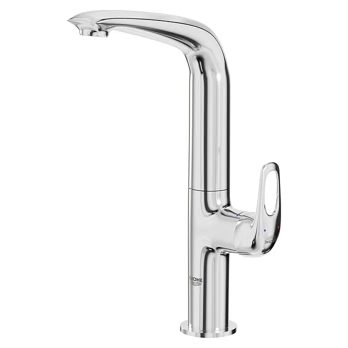 Grohe Eurostyle Waschtischarmatur L-Size - Chrom, Glänzend - Glänzender Grohe Wasserhahn mit schlankem Design und Einhebelmischer für moderne Badezimmer.\n