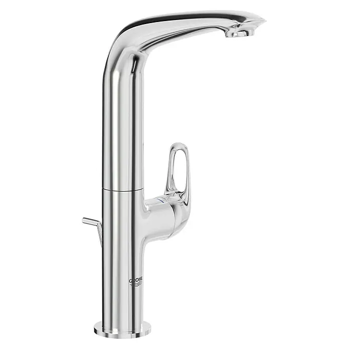 Grohe Eurostyle Waschtischarmatur L-Size - Chrom, Glänzend - Glänzender Grohe Einhand-Waschtischmischer mit hohem Auslauf und seitlichem Hebel für moderne Badezimmer. Die Armatur überzeugt durch Design und Funktionalität.
