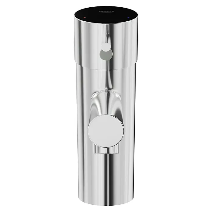 Grohe Concetto Waschtischarmatur - Chrom, Glänzend - Nahaufnahme einer GROHE Essence Armatur mit ihrem glänzenden Chrom-Finish, das modernes Design und hochwertige Verarbeitung vereint.