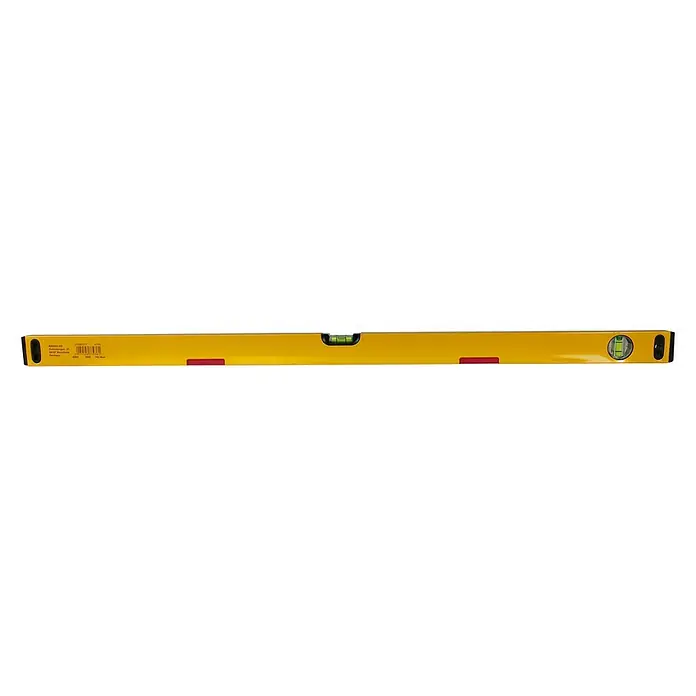Wisent Wasserwaage Magnatic - Länge: 100 cm, Anzahl Libellen: 2 Stk. - Gelbe Wasserwaage mit drei Libellen zur präzisen Ausrichtung. Ideal für Bau und Handwerk.