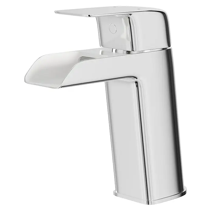 Camargue Waschtischarmatur Toronto - Chrom, Glänzend - Elegante, moderne Waschtischarmatur in Chrom mit Wasserfallauslauf. Perfekt für ein stilvolles Badezimmer mit ihrem minimalistischen Design.