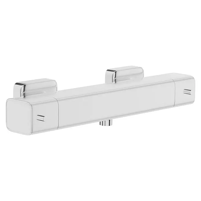 Camargue Ocean Thermostatarmatur - Breite: 260,6 mm, Chrom, Glänzend - Glänzende verchromte thermostatische Duscharmatur. Ein modernes Design, das jedem Badezimmer einen Hauch von Eleganz verleiht.