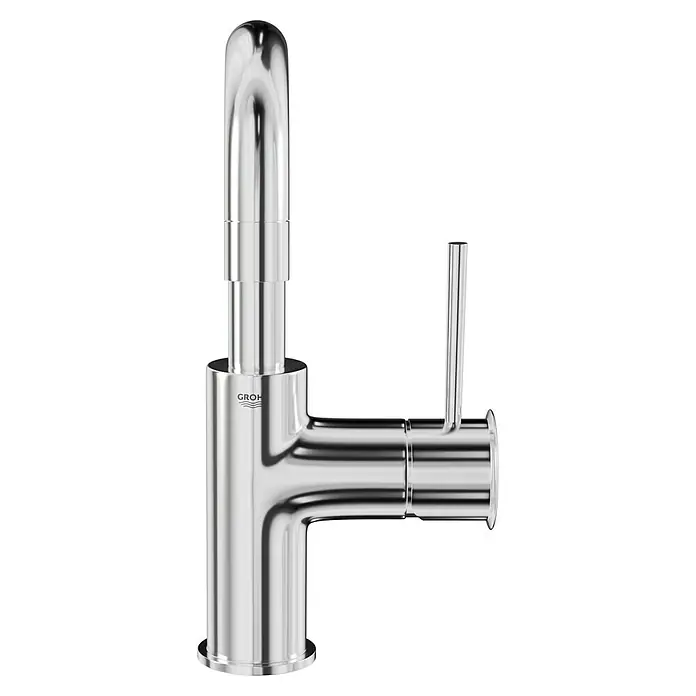 Grohe Start Classic Waschtischarmatur L-Size - Chrom, Glänzend - Glänzender Grohe Küchenhahn mit schlankem Design und seitlichem Hebel, der Stil und Funktionalität in jeder modernen Küche vereint.
