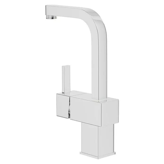 Camargue Waschtischarmatur Granada - Chrom, Glänzend - Hochwertiger Wasserhahn mit eckigem Design. Die Armatur in Chromoptik besticht durch ihre moderne Form und Funktionalität.