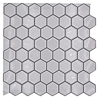 Mosaikfliese Hexagon SVM HXW (28,2 x 29,5 cm, Weiß, Glänzend)