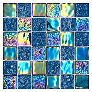 Mosaikfliese Quadrat Crystal Mix CM S463 (29,8 x 29,8 cm, Azurblau, Glänzend)