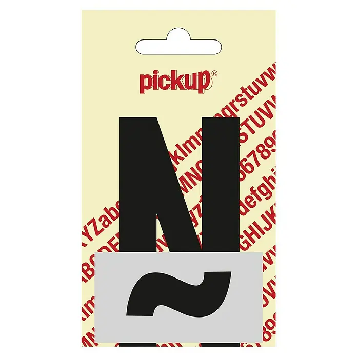 Pickup Etiqueta adhesiva - Motivo: Ñ, Negro, Altura: 9 cm - Primer plano de una pegatina Pickup con la letra N y una tilde, perfecta para etiquetar y decorar.
