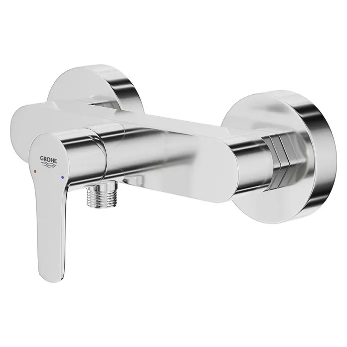 Grohe QuickFix Brausearmatur Start - Chrom, Glänzend, Messing - Die Grohe Eurocube Einhand-Brausebatterie in Chrom, eine stilvolle und funktionelle Armatur für moderne Badezimmer.