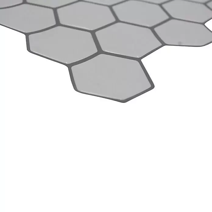 Selbstklebemosaik Hexagon SVM HXW - 28,2 x 29,5 cm, Weiß, Glänzend - Detailaufnahme