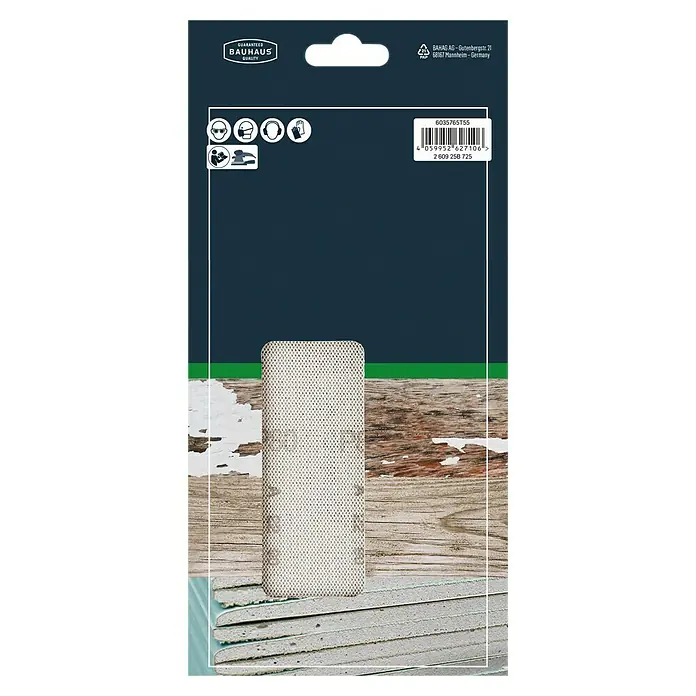 Craftomat Schleifnetz - 230 x 115 mm, Körnung: 80, 10 Stk. - Bauhaus Schleifgitter für effektives Schleifen. Garantiert hohe Qualität mit Hinweisen zum Augenschutz, Atemschutz und Handschuhen.
