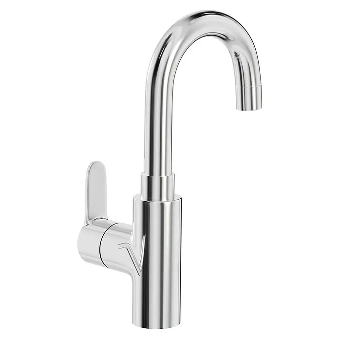 Grohe Eurostyle Cosmopolitan Waschtischarmatur L-Size - Chrom, Glänzend - Elegante Chromarmatur mit schlichtem Design. Die glänzende Oberfläche und der gebogene Auslauf machen sie zu einem Blickfang im Bad.