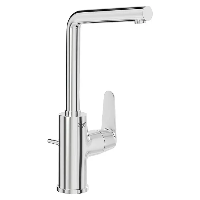Grohe Eurodisc Waschtischarmatur L-Size - Chrom, Glänzend - Glänzender Grohe Küchenarmatur mit hohem Auslauf und seitlichem Hebel, ideal für moderne Küchen, bietet Komfort und stilvolles Design.