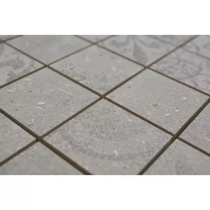 Mosaikfliese Quadrat Blox CSB 48BG3 - 29,8 x 29,8 cm, Grau, Matt - Detailaufnahme