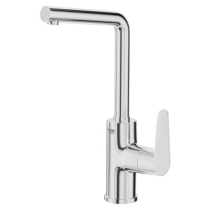 Grohe Eurodisc Waschtischarmatur L-Size - Chrom, Glänzend - Glänzender Wasserhahn von Grohe mit klarem, modernem Design. Ideal für jedes Badezimmer oder Küche.